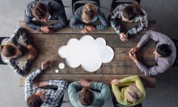 Team discussion around table